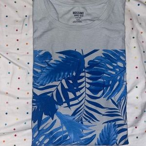 Mens grey and blue floral shirt